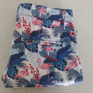 Pink flamingo shorts
